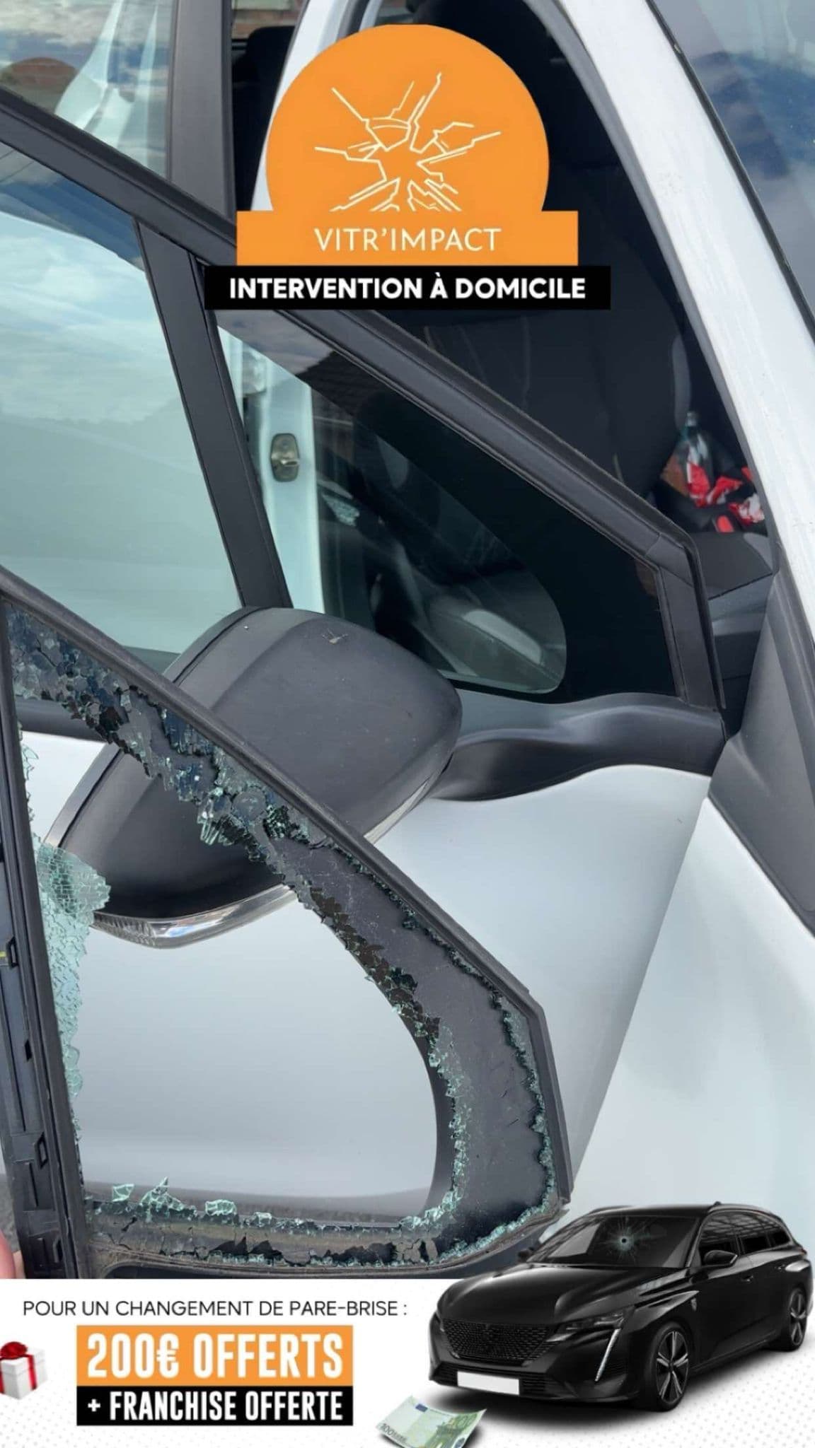 Vitre latérale – 200€ offerts